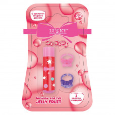 Бальзам для губ детский, цв.сирень, 3,4гр, 2 колечка, ягодный десерт, блистер Т27259    