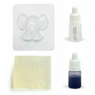 Набор для творчества Мыло Фруктовый коктейль с формочкой Слоник С0204   