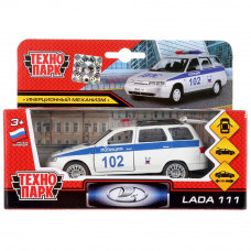 Металлическая машинка Технопарк Lada 111 Полиция SB-16-67-P(W)-WB