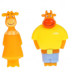 Игрушка для ванны Оранжевая корова Ма и Па КАПИТОШКА в кор.50шт LX-OR-COW-05