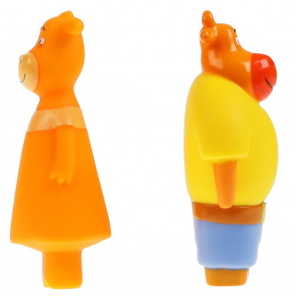 Игрушка для ванны Оранжевая корова Ма и Па КАПИТОШКА в кор.50шт LX-OR-COW-05