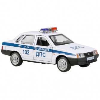Металлическая машинка Технопарк Lada 21099 Спутник Полиция 21099-12POL-WH