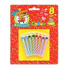 Свечи для торта Сердечки С-1242