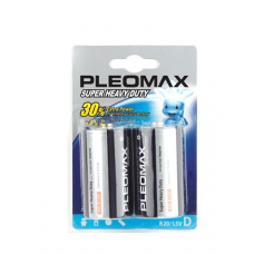 Батарейки Pleomax R20-2BL SUPER HEAVY DUTY Zinc (12/192/3840)