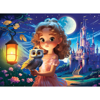 ПАЗЛЫ 160 элементов. ПРИНЦЕССА С СОВОЙ (арт. П160-9475) ПАЗЛЫ 160 элементов. ПРИНЦЕССА С СОВОЙ (арт. П160-9475)