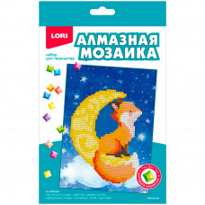 Набор для творчества Алмазная мозаика 15*20 детская (неполное заполнение) Лисёнок Амк-013 LORI   