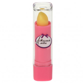 Косметика ДЛЯ ДЕВОЧЕК помада для губ желтая,меняющ цвет на розовый, 4,3 г МИЛАЯ ЛЕДИ 86042-UNI-ML  