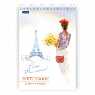 Блокнот-SketchBook А5, 32л, Hatber 