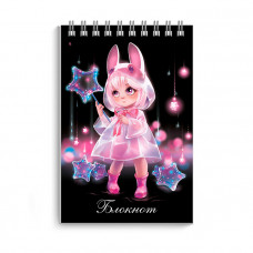 Блокнот А7 40л.кл.гребень, картонная обложка Феникс+, 