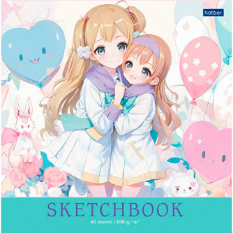 Блокнот-SketchBook А4, 40л, Hatber 