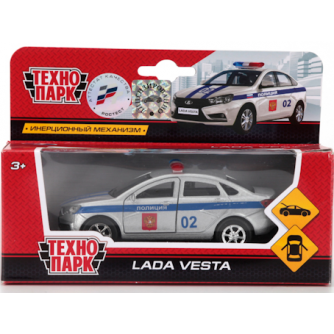 Металлическая машинка Технопарк Lada Vesta  полиция SB-16-40-P