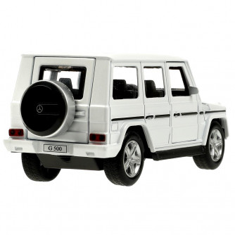 Машина металл MERCEDES-BENZ G-CLASS 12 см, двери, багажн, белый, кор. Технопарк GCLASS-12-WH