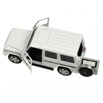 Машина металл MERCEDES-BENZ G-CLASS 12 см, двери, багажн, белый, кор. Технопарк GCLASS-12-WH