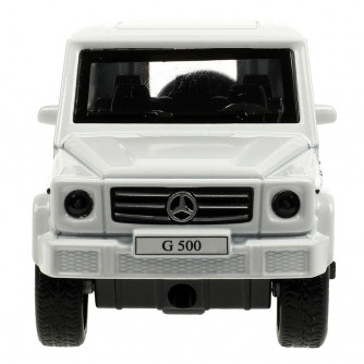 Машина металл MERCEDES-BENZ G-CLASS 12 см, двери, багажн, белый, кор. Технопарк GCLASS-12-WH