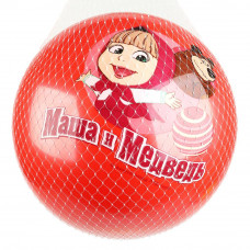 Мяч пвх 23 см Маша И МЕДВЕДЬ с наклейкой, в сетке ИГРАЕМ ВМЕСТЕ в кор.144шт AD-9(MB)-2