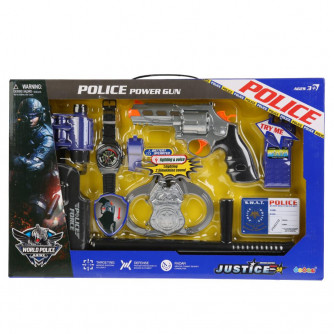 Набор полиция (пистолет, наручники, аксесс.) свет+звук 34350 в кор. в кор.2*18шт B1815191 Набор полиция (пистолет, наручники, аксесс.) свет+звук 34350 в кор. в кор.2*18шт B1815191