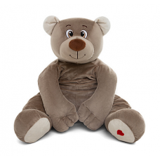 KULT Мягкая игрушка медведь Лари, 85см (сидя 45см), бежево-серый (МЛари/45/270-1)