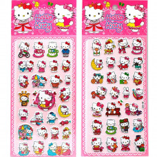 Наклейки 3D Hello Kitty 10*22 см, 5 дизайнов в ассортименте 75806   