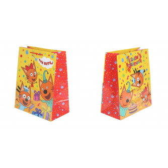 Пакет подарочный глянцевый ТРИ КОТА l,140 гр/м2 ЧУДО ПРАЗДНИК PL-127484-TK Пакет подарочный глянцевый ТРИ КОТА l,140 гр/м2 ЧУДО ПРАЗДНИК PL-127484-TK