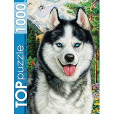 TOPpuzzle. ПАЗЛЫ 1000 элементов. ФТП1000-7178 Портрет хаски