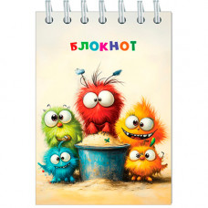 Блокнот А7 48л.кл.гребень,карт.обл.КТС, 