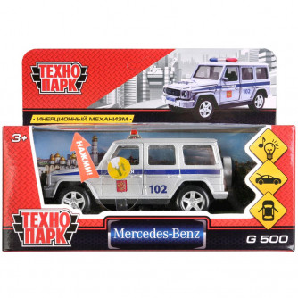 Металлическая машинка Технопарк Mercedes Benz G Class Полиция G-СLASS-P-SL