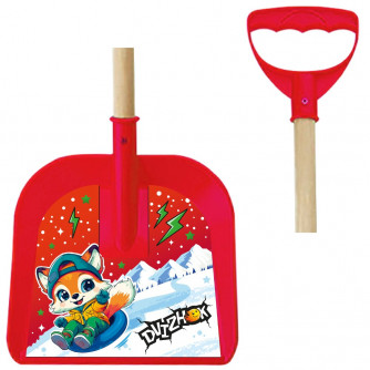 Лопата 65 см Лисенок дер. черенок, красная Dvizhok ЛК 1