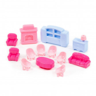 Набор мебели для кукол №4 (13 элементов в пакете)