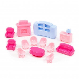 Набор мебели для кукол №4 (13 элементов в пакете)