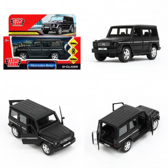 Машина металл MERCEDES-BENZ G-CLASS МАТОВЫЙ 12 см, двер, багаж, черный, кор. Технопарк G-СLASS-BK-WOD   