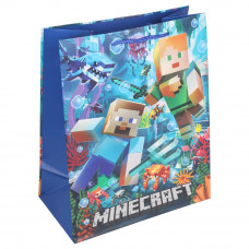 Пакет подарочный МАТОВЫЙ l,пиксели в море,140 гр/м2 ЧУДО ПРАЗДНИК PL-132595-MN  