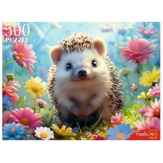 ПАЗЛЫ 500 элементов. ЁЖИК В ЦВЕТАХ (арт. П500-0499) ПАЗЛЫ 500 элементов. ЁЖИК В ЦВЕТАХ (арт. П500-0499)