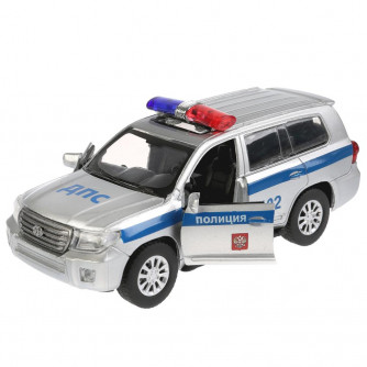 Металлическая машинка Технопарк Toyota Land Cruiser Полиция CRUISER-P