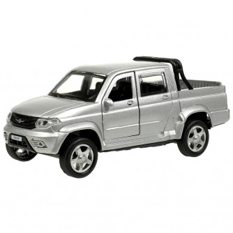 Машина металл УАЗ ПИКАП 12 см, двери, багаж, инерц, серебристый, кор. Технопарк PICKUP-12-SR Машина металл УАЗ ПИКАП 12 см, двери, багаж, инерц, серебристый, кор. Технопарк PICKUP-12-SR