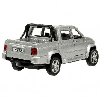 Машина металл УАЗ ПИКАП 12 см, двери, багаж, инерц, серебристый, кор. Технопарк PICKUP-12-SR Машина металл УАЗ ПИКАП 12 см, двери, багаж, инерц, серебристый, кор. Технопарк PICKUP-12-SR
