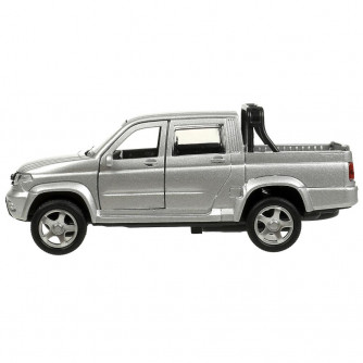 Машина металл УАЗ ПИКАП 12 см, двери, багаж, инерц, серебристый, кор. Технопарк PICKUP-12-SR Машина металл УАЗ ПИКАП 12 см, двери, багаж, инерц, серебристый, кор. Технопарк PICKUP-12-SR
