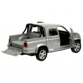 Машина металл УАЗ ПИКАП 12 см, двери, багаж, инерц, серебристый, кор. Технопарк PICKUP-12-SR Машина металл УАЗ ПИКАП 12 см, двери, багаж, инерц, серебристый, кор. Технопарк PICKUP-12-SR