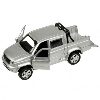 Машина металл УАЗ ПИКАП 12 см, двери, багаж, инерц, серебристый, кор. Технопарк PICKUP-12-SR Машина металл УАЗ ПИКАП 12 см, двери, багаж, инерц, серебристый, кор. Технопарк PICKUP-12-SR