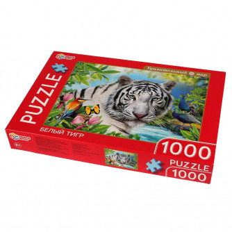 Пазлы 1000 элементов Умные игры Белый тигр 4680107925718