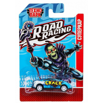 Машина металл ROAD RACING СУПЕРКАР скелет 6,5 см,в ассор, блист., инерц Технопарк RR-7-2293781-PRE-R   