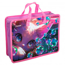 Папка для тетрадей 1 отделение на молнии с ручками А4 deVente 