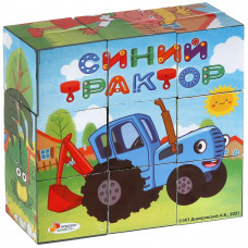Кубики Играем вместе Синий трактор 01320-BTR