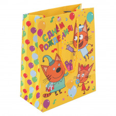 Пакет подарочный МАТОВЫЙ Три Кота м,140 гр/м2 ЧУДО ПРАЗДНИК PM-109925-3CHB (144)  