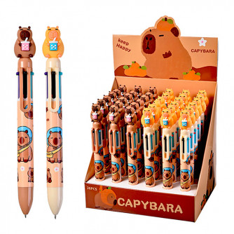 Ручка шариковая автомат. 6-цветная Mazari 