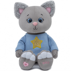 KULT Central Park Мягкая игрушка котик Грей, в толстовке со звездой, 25 см (274/25/тлз) (б/з кор)