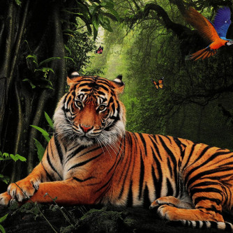 Пазлы 1000 элементов Умные игры Тигр в джунглях 4680107925732