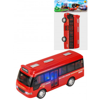 Автобус 15,2х5,7х6,7см (свет и звук, открывающиеся двери)(Арт. И-9436)
