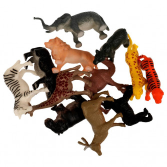 Игрушка пластизоль животные африки, 12шт/пакет ИГРАЕМ ВМЕСТЕ 2005-5