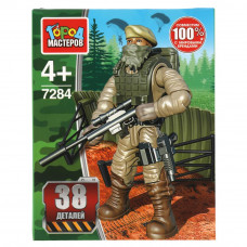Конструктор Город мастеров Солдат с парашютом 7284-ZH