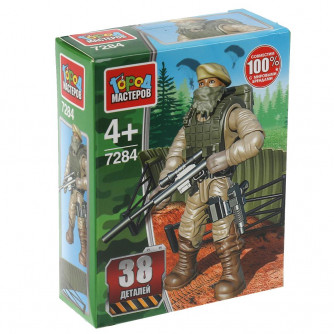 Конструктор Город мастеров Солдат с парашютом 7284-ZH